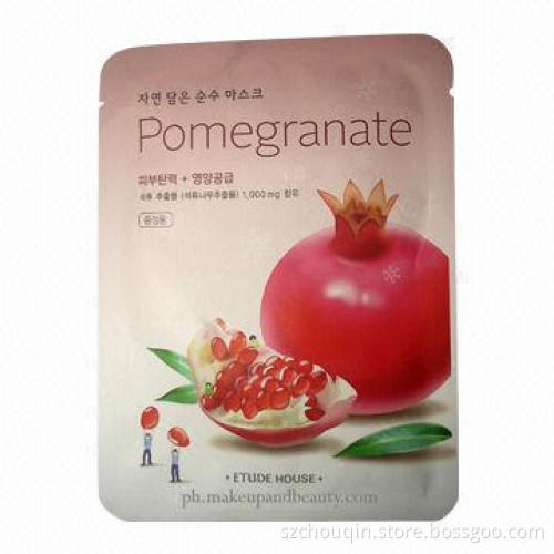 Facial Mask Bag with aluminum foil, moistrue and light-proof, oxygen barrier, heat seal, tear notch